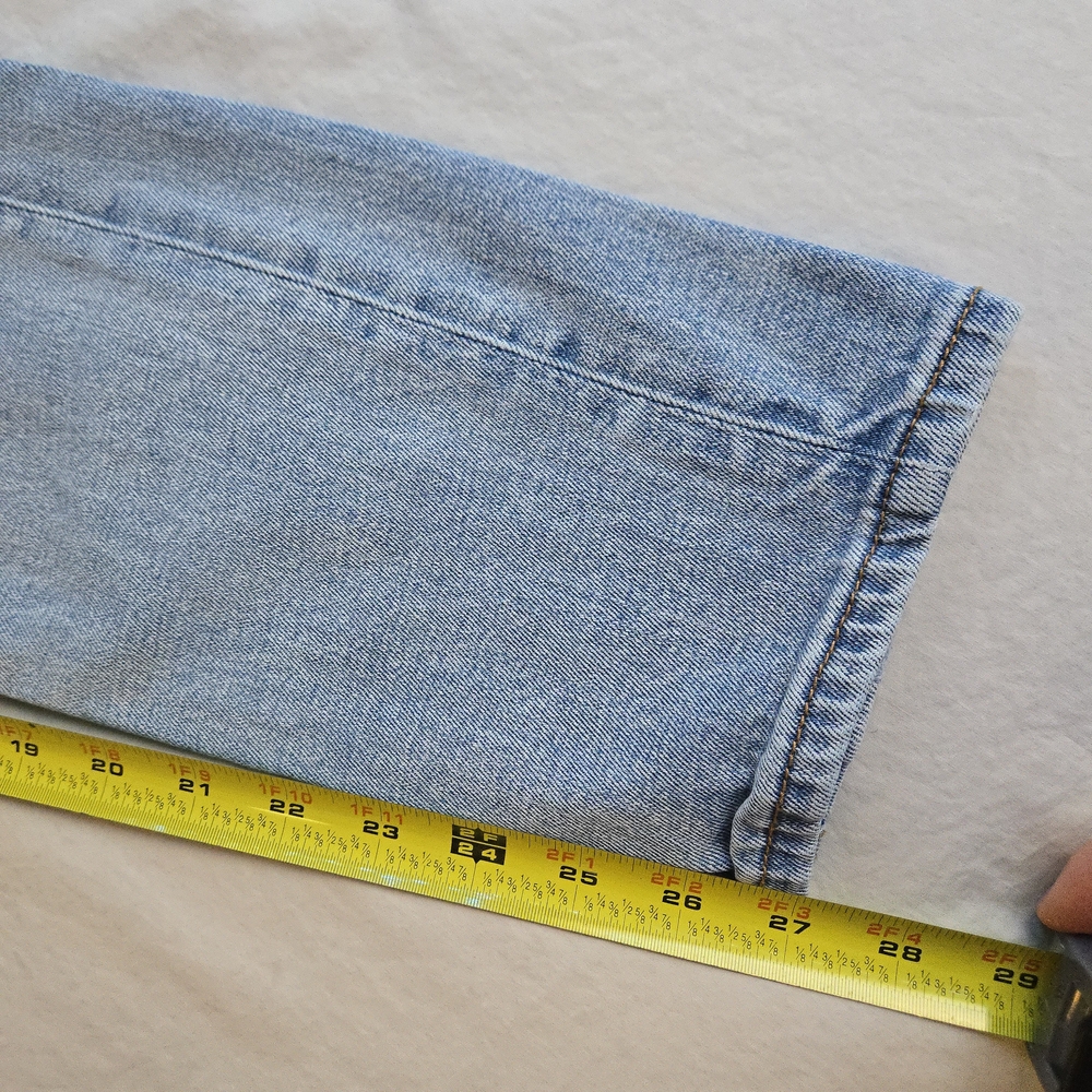 Abercrombie & Fitch The Skinny High Rise Ripped Knee Light Blue Jeans - Picture 4 of 11